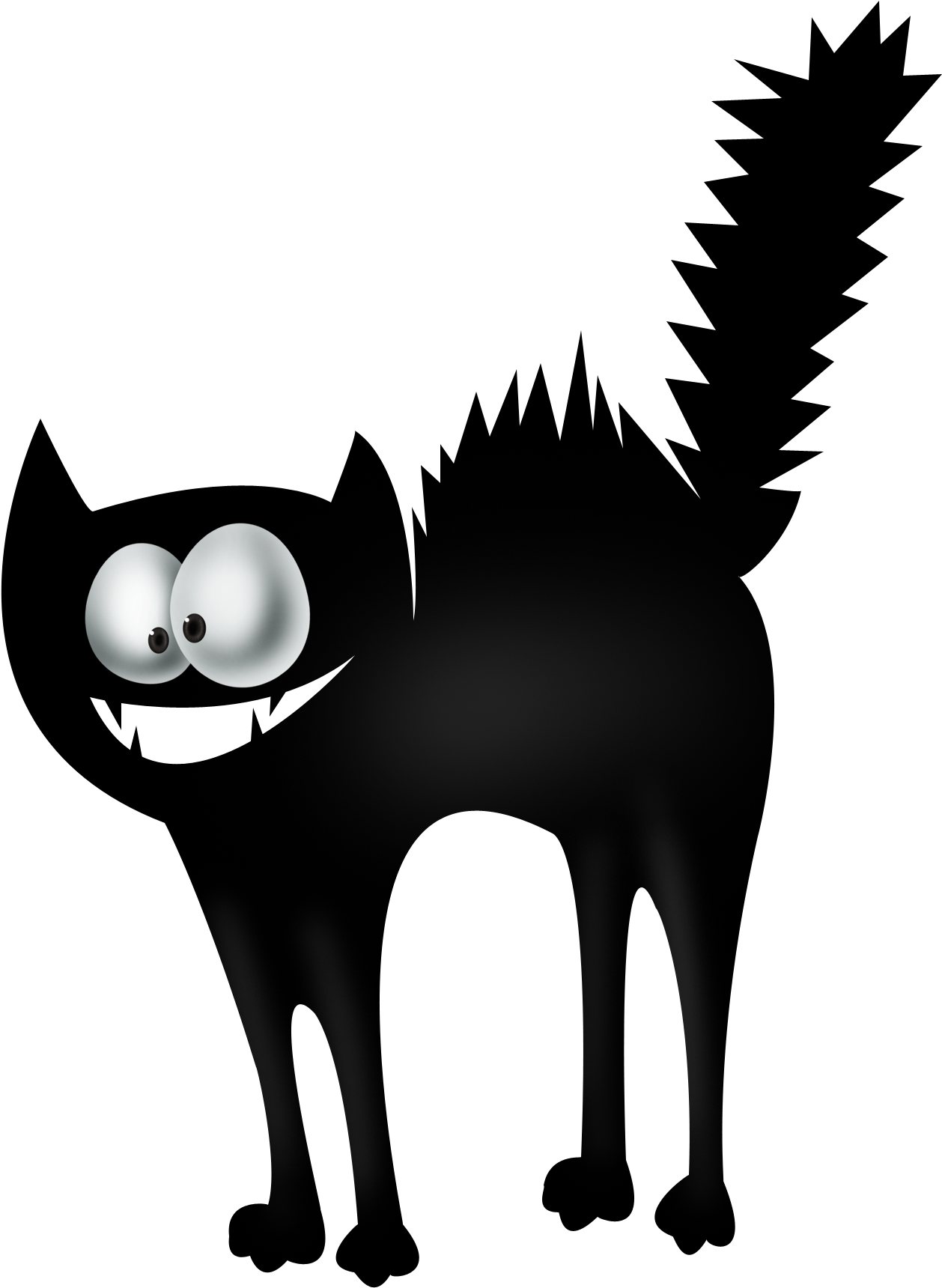 Cat Halloween Drawing Clip Art - Cat (3600x3600), Png Download
