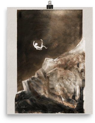 Life Is A Series Of Falls Enhanced Matte Poster - Poster (600x600), Png Download