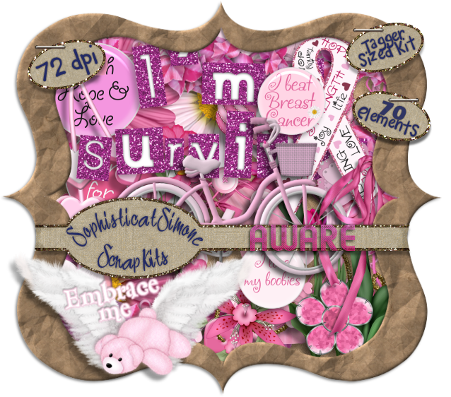 Posted - Breast Cancer Awareness Psp Templates (638x562), Png Download