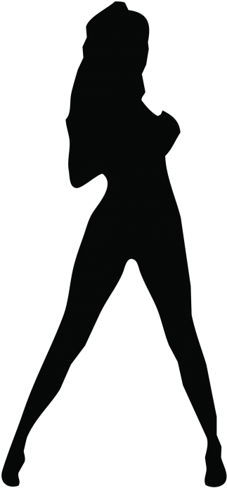 Silhouette Femme Sexy Silhouette - Silhouette (331x700), Png Download