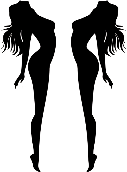 Adult Sexy Girl - Naked Girl Silhouette (600x600), Png Download