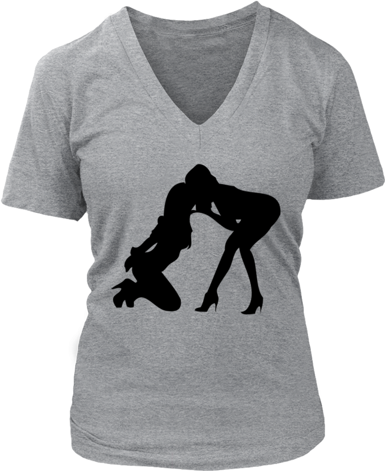 Darr Sexy Silhouette Girl Two Girls T-shirt - Grandma T Shirts For Mother's Day (960x960), Png Download