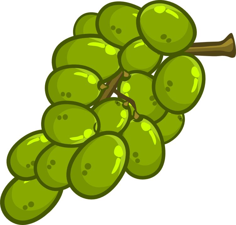 Grape Clipart Art - Clip Art Of Green Grapes (752x718), Png Download
