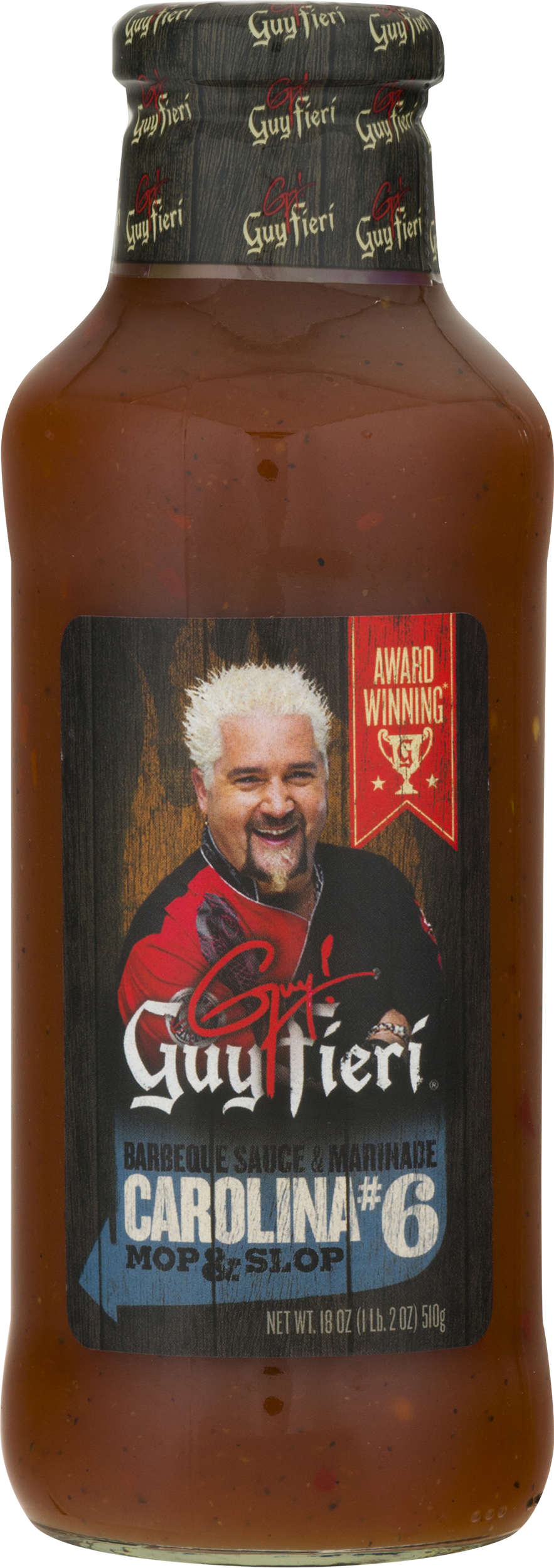 Guy Fieri Carolina #6 Bbq Sauce 530ml (883x2500), Png Download