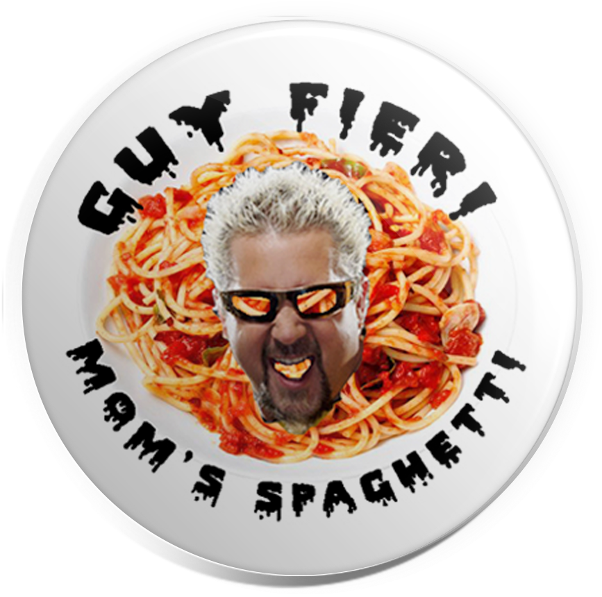 Guy Fieri Mom's Shaghetti - Wall Clock (1200x1200), Png Download