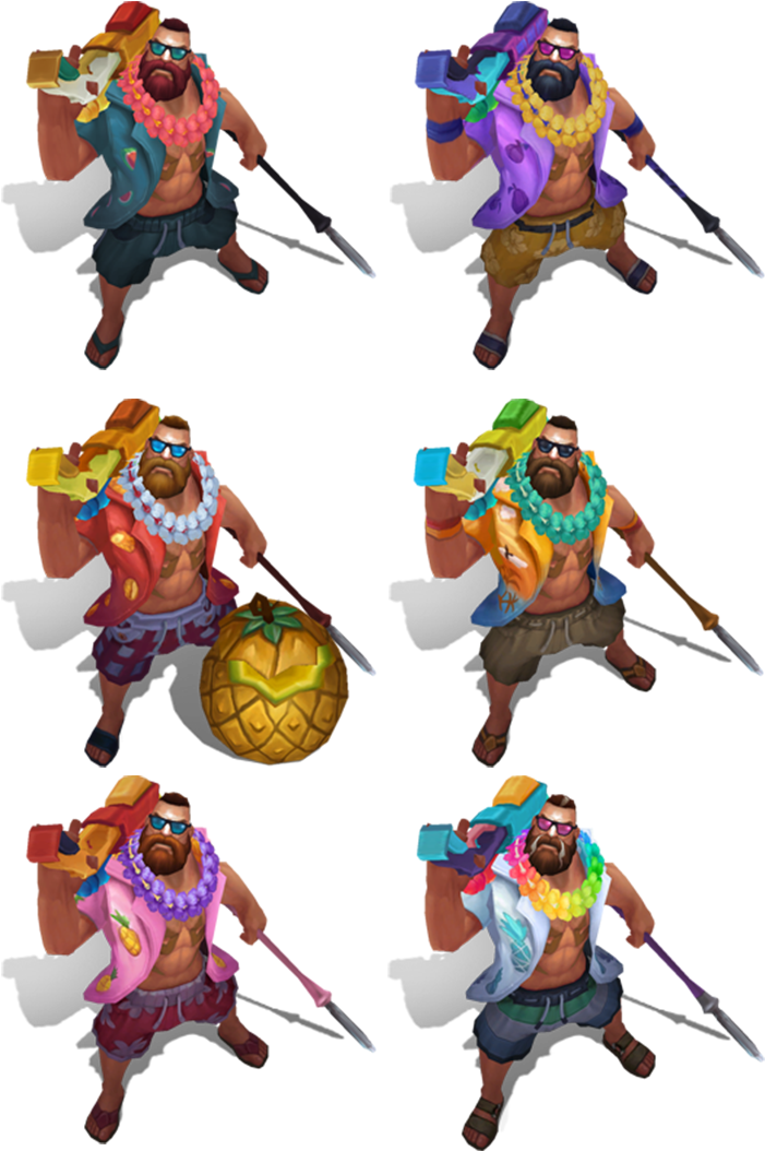 Pool Party Gangplank - Gangplank Chromas (715x1084), Png Download