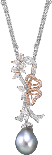 Baroque Pearl Necklace - Larry Jewelry (640x640), Png Download