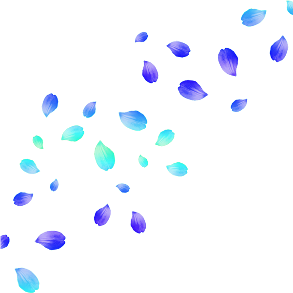 Blue Flower Petals - Mavi Yaprak Png (600x622), Png Download