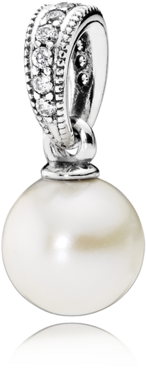 Elegant Beauty, White Pearl & Clear Cz Meta Bodas De - Pandora Elegant Beauty Pendant 390393p (1000x1000), Png Download