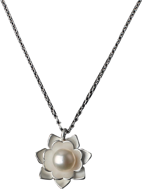 Luo Linglong S925 Sterling Silver Pearl Necklace Female - Locket (800x800), Png Download