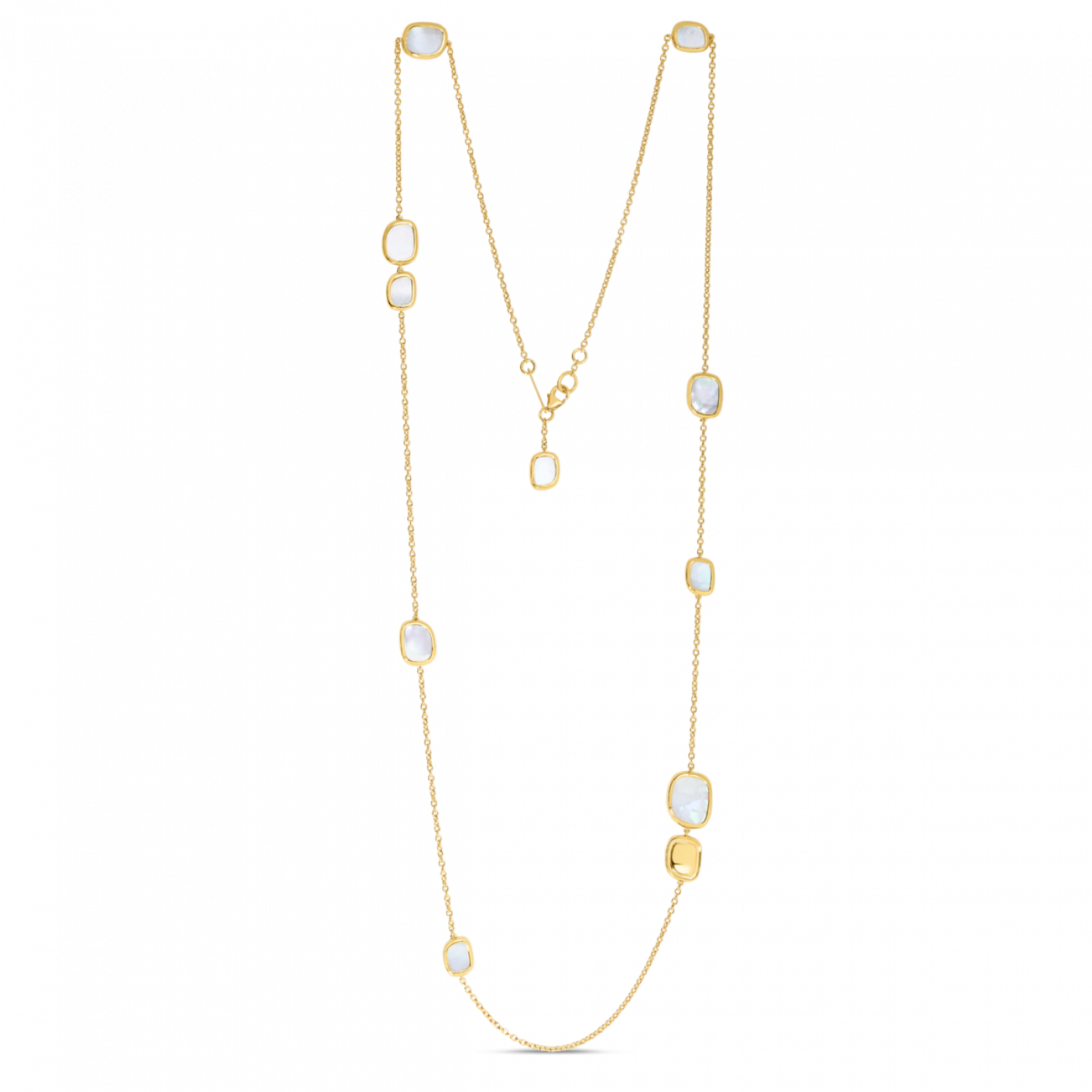 Roberto Coin Station Necklace With Mother Of Pearl - Necklace (1410x1800), Png Download