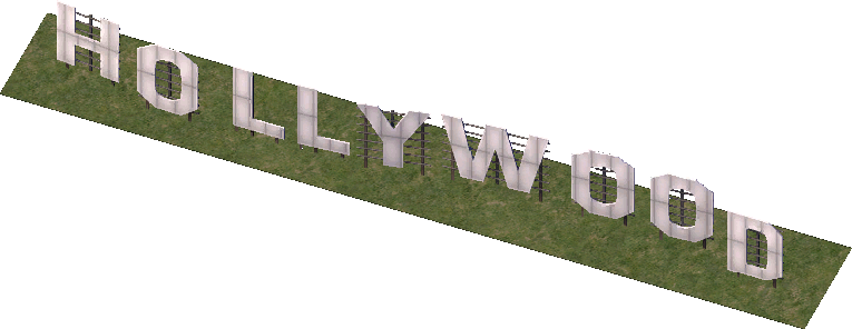 Hollywood Sign - Hollywood Sign Png (765x296), Png Download