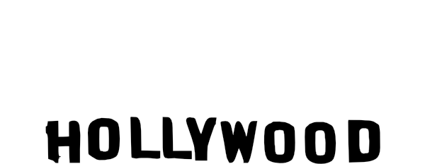 Png Freeuse Stock Hollywoodland Sign - Hollywood Sign Clip Art (600x232), Png Download