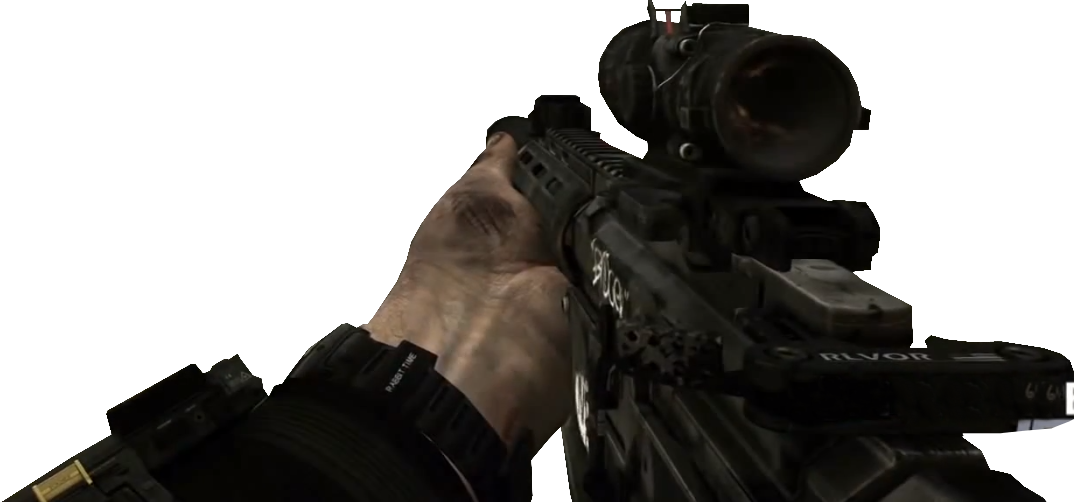 Clip Free Download Scope Transparent First Person - First Person Shooter No Background (1074x503), Png Download