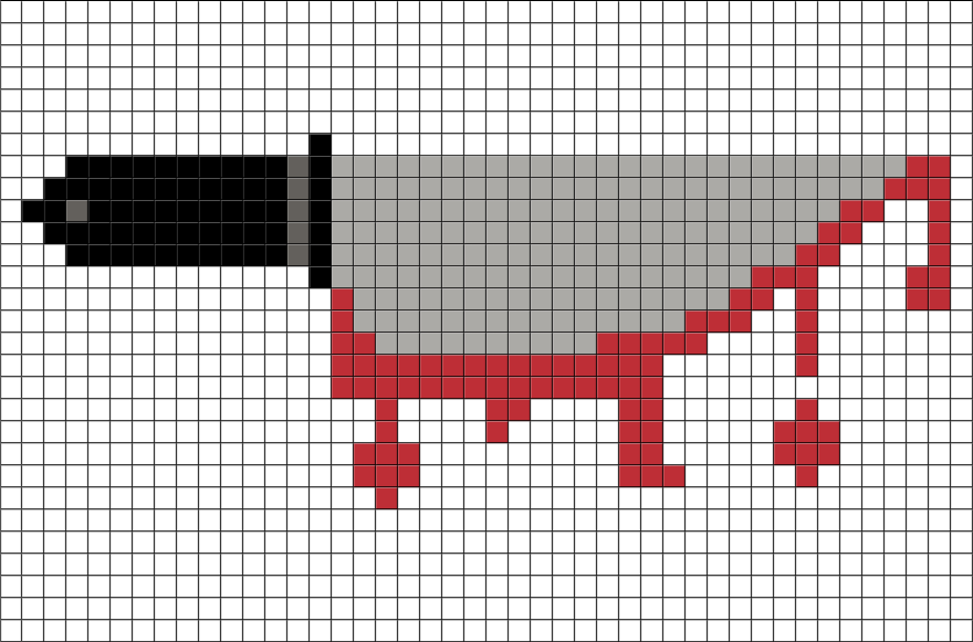 Bloody Knife Pixel Art - Easy Halloween Pixel Art (880x581), Png Download