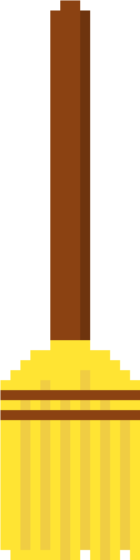 Curling Art Maker - Broom Pixel Art (360x1120), Png Download