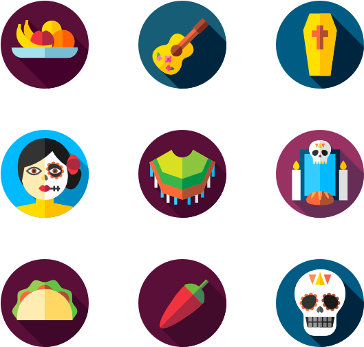 Tombstone Clipart Mortality - Dia De Muertos Icon (600x564), Png Download