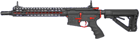 G&g Cm-16 Srxl Red Limited Edition Aeg - G&g Cm16 Wild Hog 12 (480x360), Png Download
