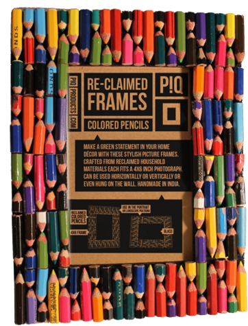 Colored Pencil Frame Love This Way To Not Waste Old - Telephone Keys Repurposed 4 X 6 Reclaimed (376x480), Png Download