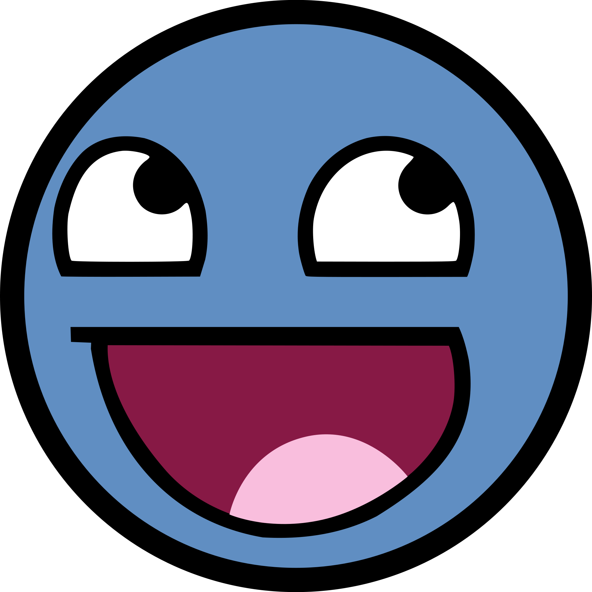 Green Awesome Face (2000x2000), Png Download