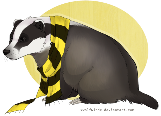 Hufflepuff Mascot By Skaralett On Deviantart - Hufflepuff Honey Badger (800x535), Png Download