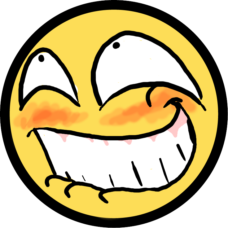 8125892 - >> - Blushing Smiley (736x736), Png Download
