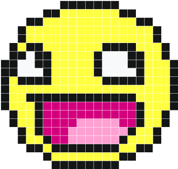 Awesome Face - Awesome Face Pixel (350x450), Png Download
