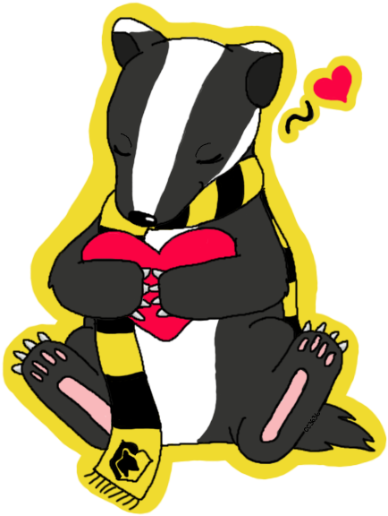 Hufflepuff Badger - Cute Hufflepuff Badger (500x600), Png Download