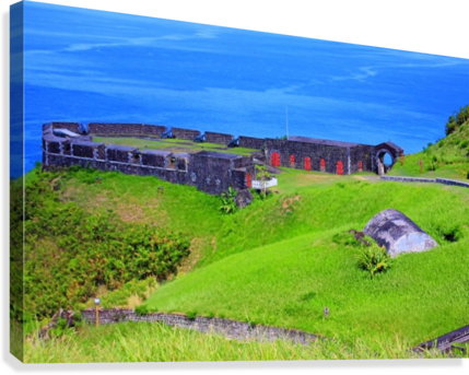 St Kitts Brimstone Hill Bastion Canvas Print - Grass (429x343), Png Download