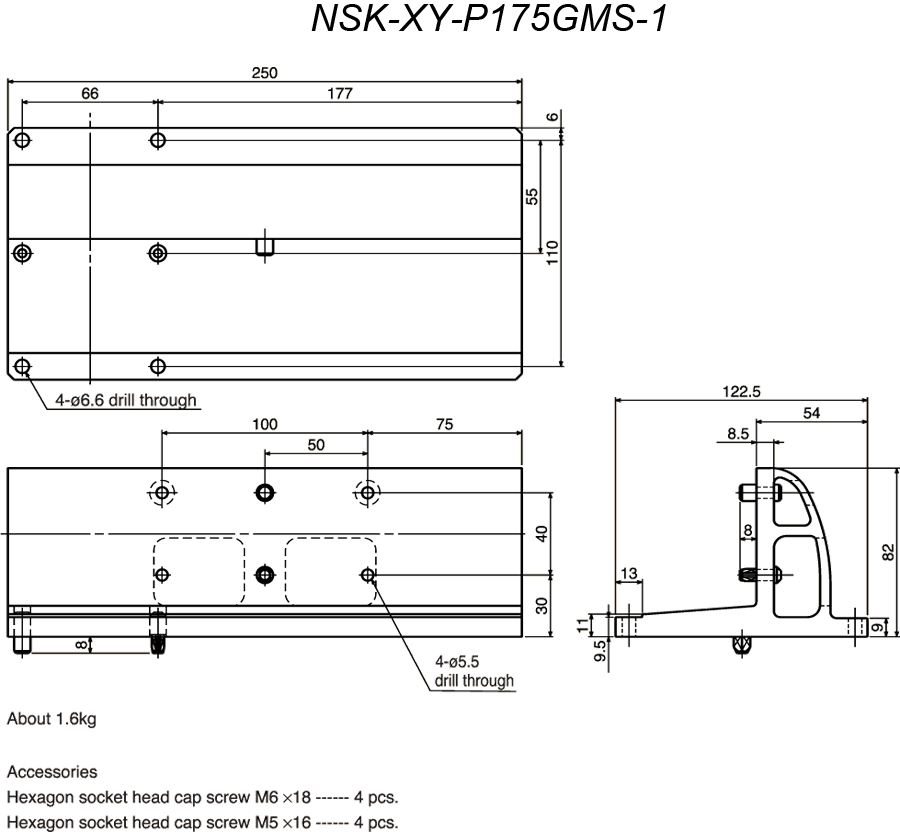 Nsk Xy P175gms 1 Combining Bracket - Diagram (900x832), Png Download