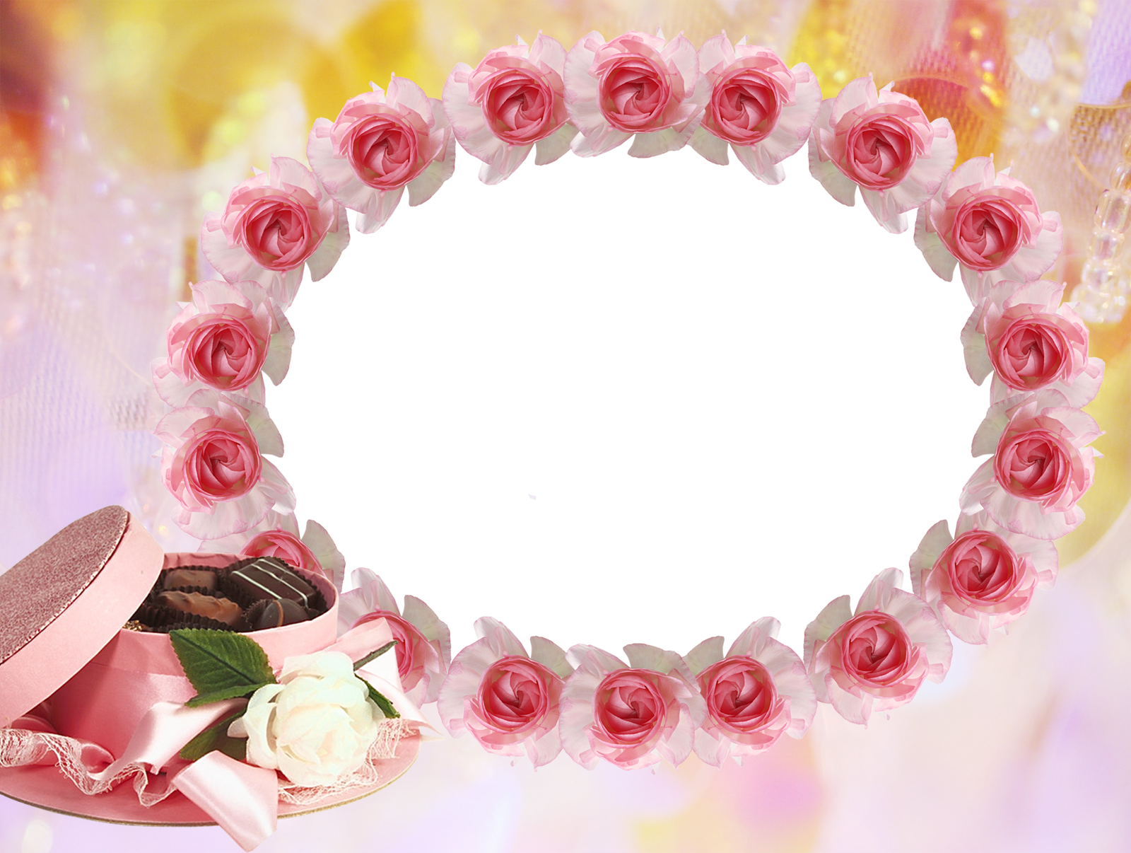 Flower Frame Pack - Dil Frame (1600x1206), Png Download