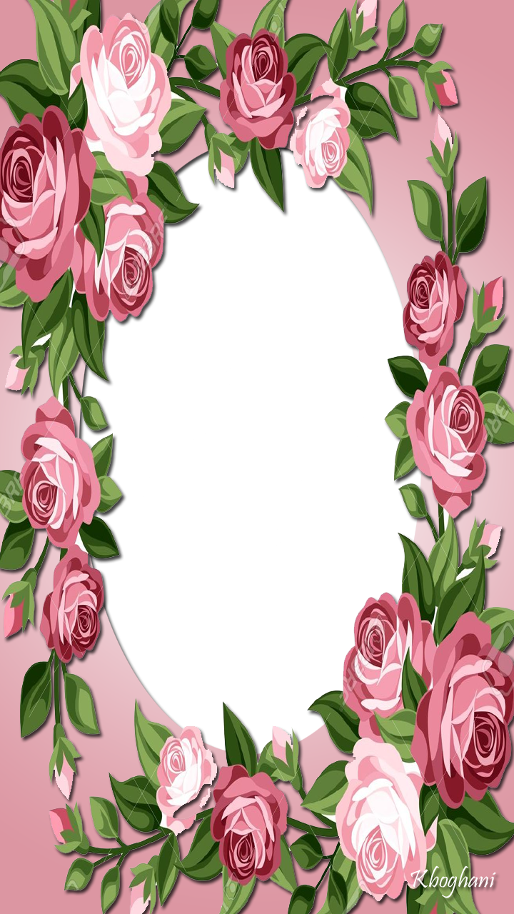 Flower Frame - Beautiful Flower Frame (720x1280), Png Download