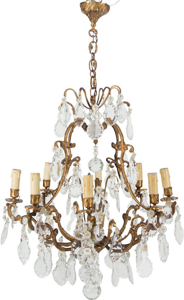 Crystal Chandelier Bronze And Crystal Chandelier Full Size Png Download Seekpng