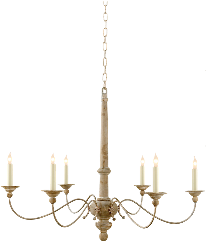 Visual Comfort Large Country Chandelier - Visual Comfort Studio Country Chandelier In Belgian (800x800), Png Download