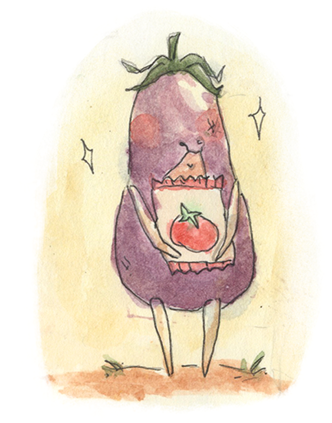 Selected Images From A Short Story About An Eggplant - Eggplant (1500x1500), Png Download