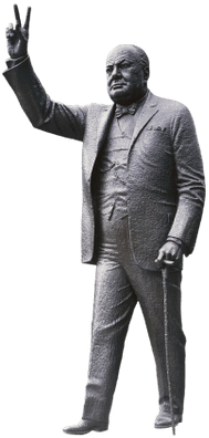 Winston Churchill Statue - Winston Churchill (400x400), Png Download