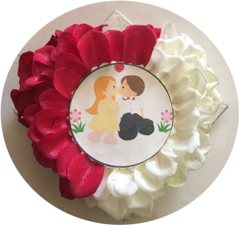 Rose Petal Cake - Cake (500x600), Png Download