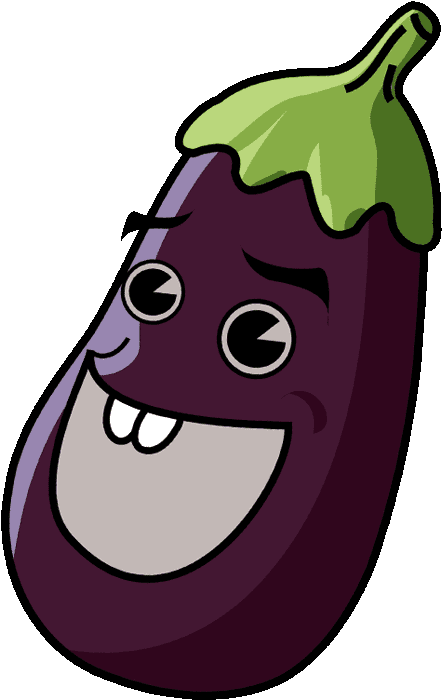 Downloads 12 Eggplant Royalty Free Clipart - Eggplant With Face Clipart (1280x720), Png Download