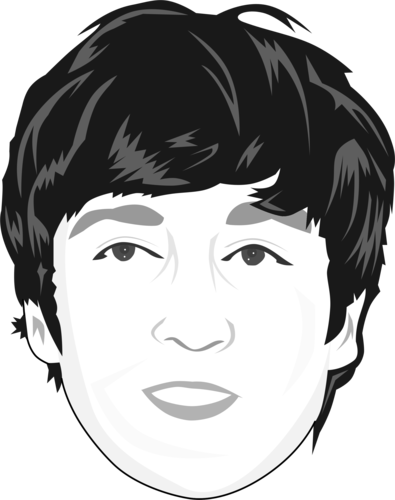 Caricate Of John Lennon By Thecartoonist - John Lennon Caricature (395x500), Png Download