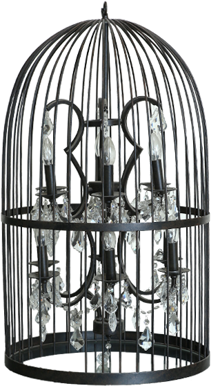 Red Crystal Chandelier - Cage (800x600), Png Download