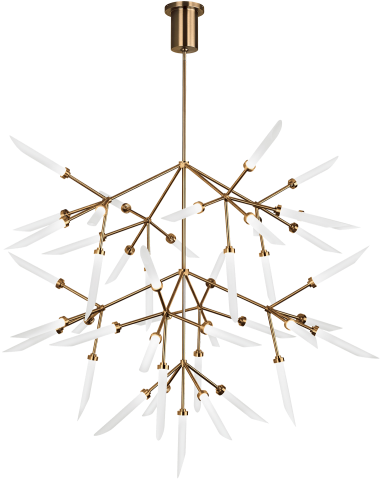 Spur Grande Chandelier Frost Aged Brass 2700k 90 Cri - Spur Chandelier By Tech Lighting Sku 700sprgfs-led927 (480x480), Png Download