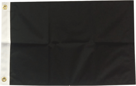 Blank Nylon Flag, Header & Grommets, Black - Blank Flag With Grommets (460x368), Png Download