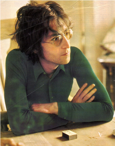 Psychic Predicted The Death Of John Lennon - Peace And Love 70s John Lennon (574x500), Png Download