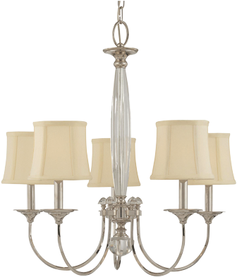 Rockville Polished Nickel Chandelier - Hudson Valley Lighting 1815 Five Light Chandelier (400x400), Png Download