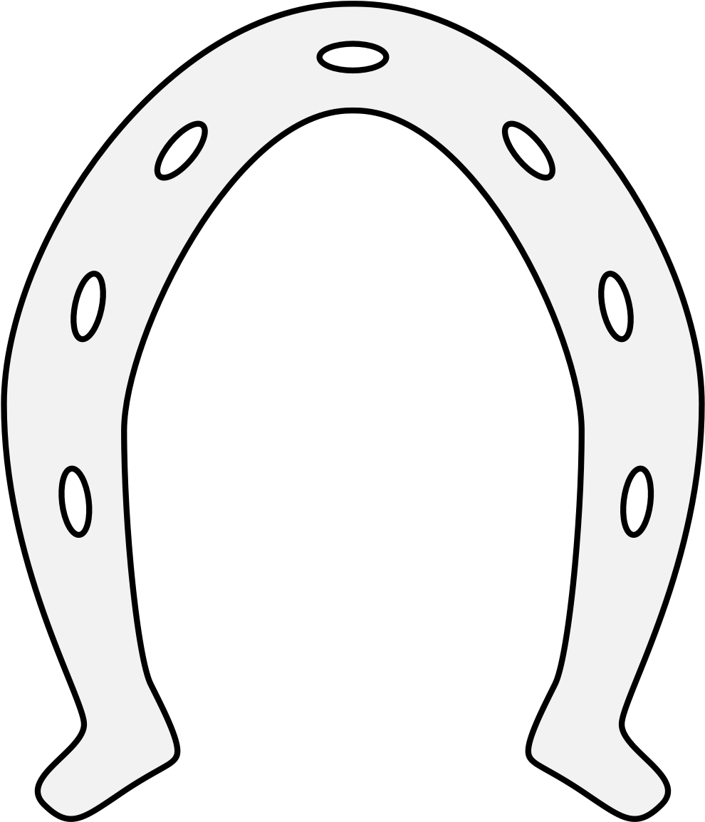 Horseshoe - Drawing (1031x1199), Png Download