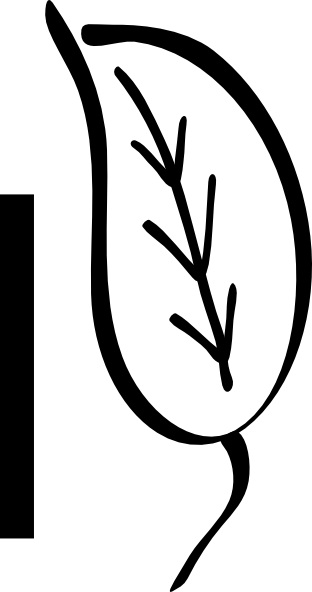 Small - Leave Black (312x592), Png Download