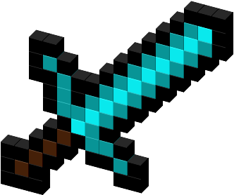 Diamond Sword Png Clip Transparent Stock - Diamond Sword For Animate (340x431), Png Download