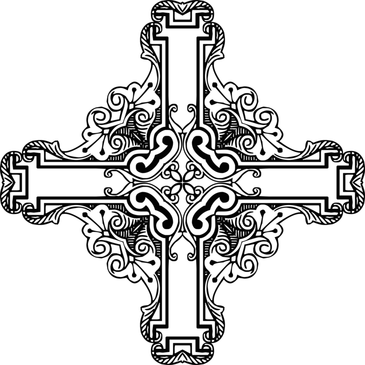 Christian Cross Crucifix Celtic Cross Christianity - Celtic Knot Cube Ottoman (750x750), Png Download