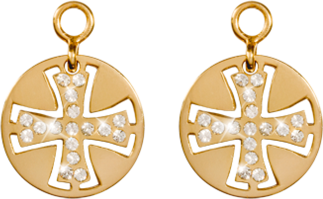 More Views - Nikki Lissoni Celtic Cross Charm Gold-plated 15mm (1200x1200), Png Download