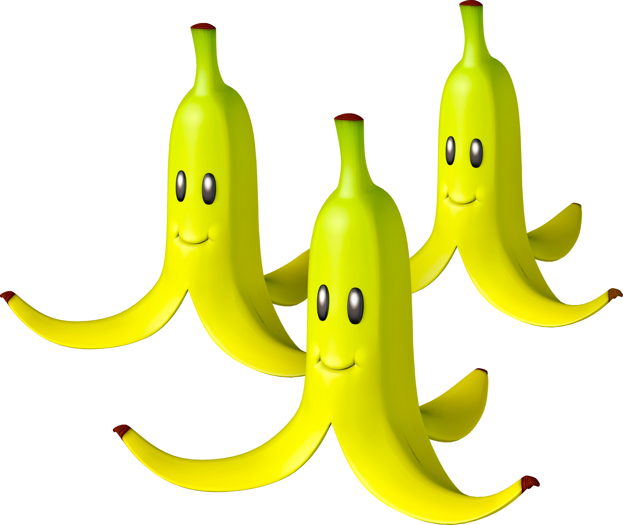 Triple Bananas - Mario Kart Banana Peels (2040x1717), Png Download